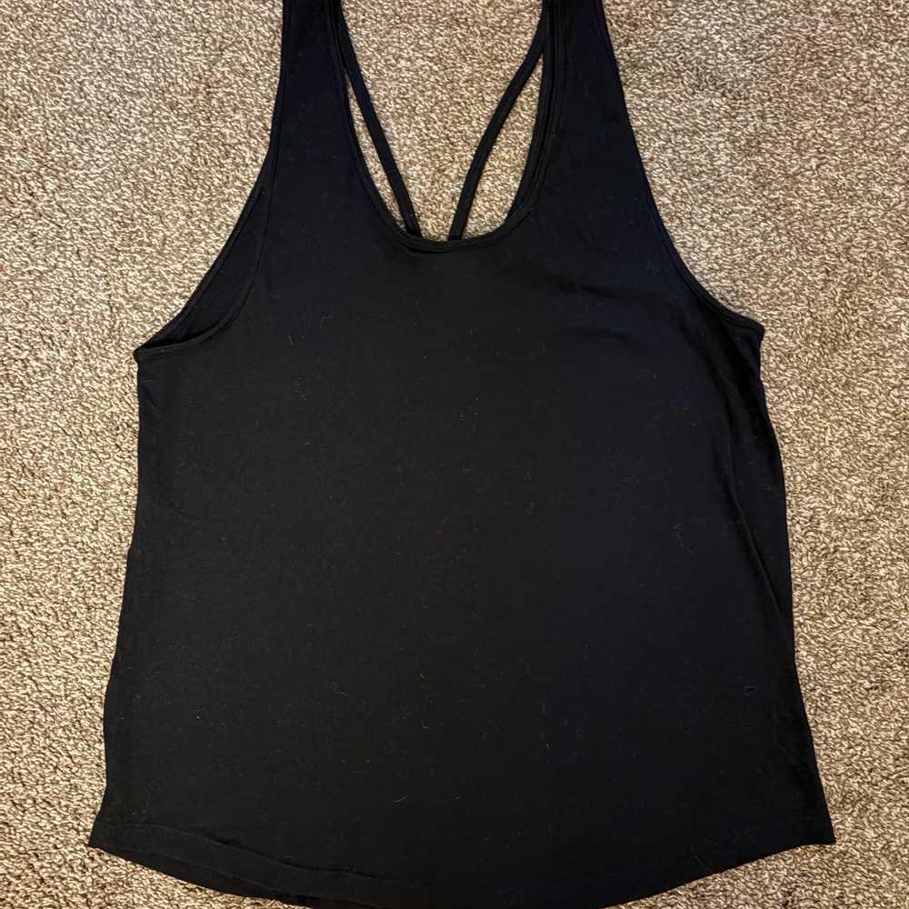 PINK Victoria's Secret Black Sleeveless Graphic sequined Tank Top - Picture 5 of 6